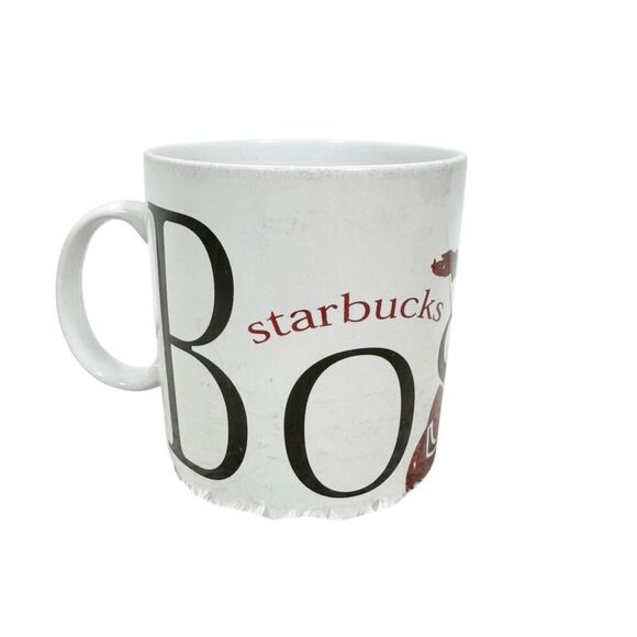 Vintage Starbucks Coffee Mug BOSTON Paul Revere STATUE CITY RARE 1994 North End - Picture 8 of 12